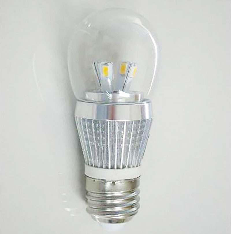 LED電球 ミニクリプトン形 クリアガラスタイプ E17 調光対応 5W 300lm シルバー